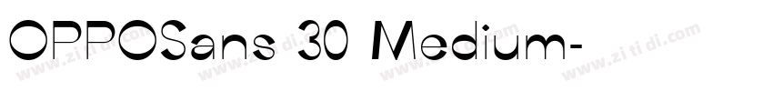 OPPOSans 30 Medium字体转换